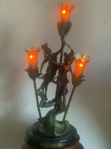Statua lampada bronzo stile - bronzo,