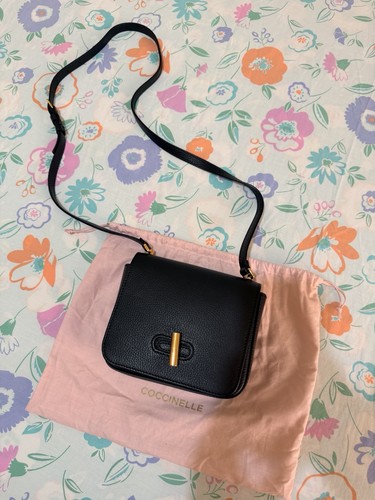 Borsa pelle nera - in, coccinelle