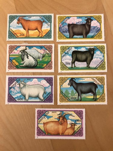Mongolia capre set di 7 - -,