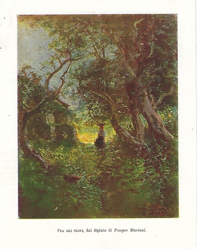 Antique print bordighera among - antique,