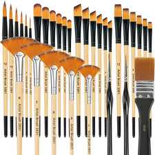 Pennelli per Dipingere, 32 Pezzi Pennelli Da Pittura, Set Pennelli Pittura in Ny
