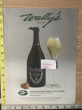 Pubblicità Stampa Rivista Aste Champagne Wally's Dom Perignon 1996
