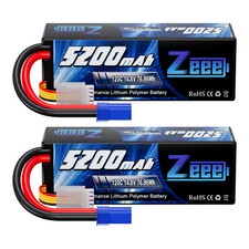 2x Zeee 14.8V 5200mAh 4S batteria lipo batteria 120C EC5 per RC auto serbatoio aereo