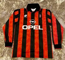 Maglia Originale A.C Milan 1993/94 Manica Lunga Lotto 9 Weah Taglia XS
