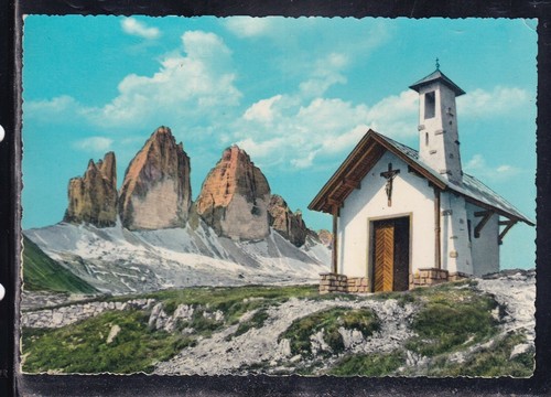 Cartolina dolomiti chiesetta - cartolina,