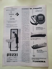 NIVEA CREMA + TUANIMA ATRIX RITAGLIO CLIPPING PUBBLICITA' ANNI 60 ADVERTISING X3