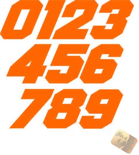 Adesivi numeri gara - da, color