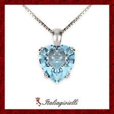 Collana Cuore Acquamarina in