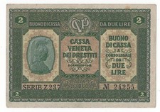 2  LIRE BUONO DI CASSA VENETA