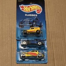 Hot Wheels Classics 1987 Lot of 3 NOS 37’ Bugatti, Classic Caddy, Ford Delivery