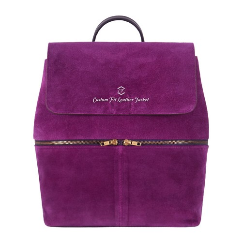 Zaino donna viola pelle