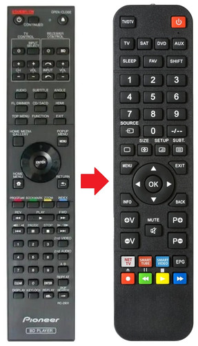 Telecomando adatto per - , pioneer