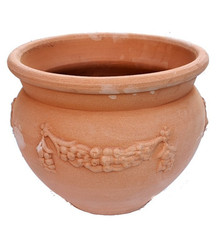 Vaso in terracotta decorato