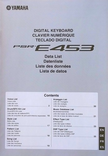Yamaha psr e453 - yamaha, tastiera