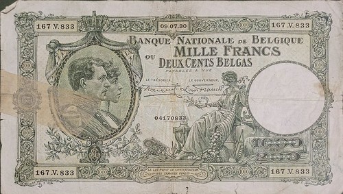 Rara banconota 1000 - banconota, francs