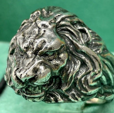 Anello uomo testa - anello, leone
