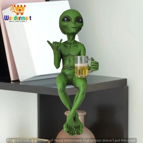 Divertente statua alieno bevi - divertente,