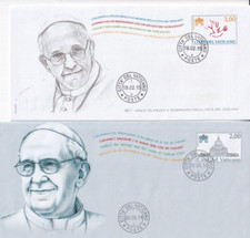 VATICANO 2014/2015 - PAPA FRANCESCO O2 BUSTE FDC/FIRST DAY