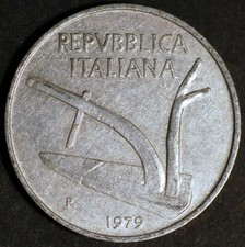 Italia 10 Lire 1979 KM# 93
