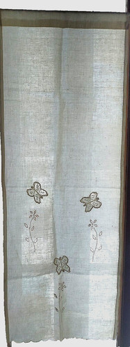 Tenda puro lino ricamata - tenda, a