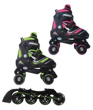 NEXTREME Pattini 2 in 1 Reverse Trasformabili Linea Rotelle Roller Quad Skate