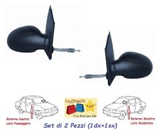 SET 2 SPECCHIO RETROVISORE PER SMART FORTWOO 1998 06 SPECCHIETTO NERO MECCANICO