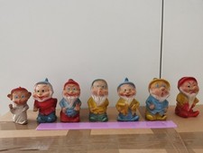 Sette Nani Disney Pupazzi gomma Rubbertoys - Vintage Anni 60/70 - h 10 cm ca. 