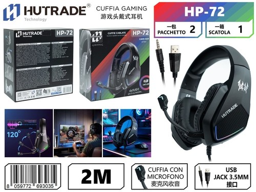Cuffie gaming hutrade - cuffie,