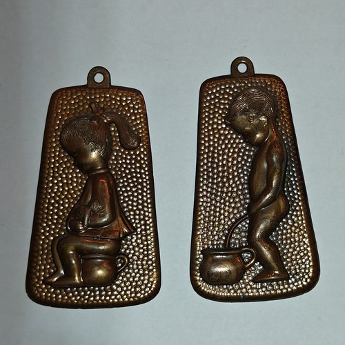 Coppia placche targhe bagno - coppia,