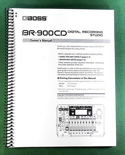 Boss 900cd owner s - br-900cd, owner's