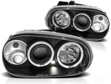 Fari A LED Angel Eyes Per VW Golf 4 97-03 Neri