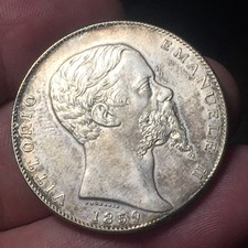 MONETA COPIA RICONIO TAPPABUCHI COPY 5 LIRE 1859