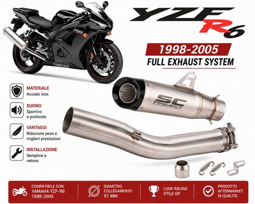 Scarico completo yamaha - scarico, r6