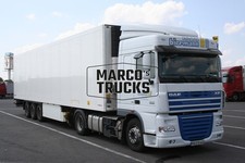 Foto camion DAF XF 105.460 semirimorchio refrigerato Germania bianco Friedrich Bi #b2mi