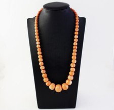 Collana a sfere graduate in corallo "Cerasuolo antico" vintage primi del 1900