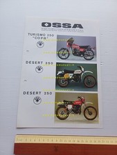 Ossa Desert 350 - Desert 250 - Turismo Copa 250 1980 depliant originale spagnolo
