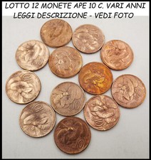 12 MONETE 10 C APE da 1921 a