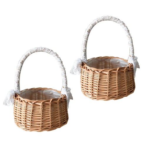 Pezzi cestini vimini con - 2,