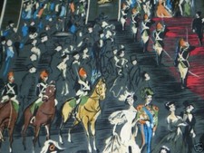 COLLECTOR HERMES foulard Soirée à l'opera - P. Ledoux 1950 rare scarf