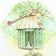 Acquerello Glenda Vaccario Coppia Conigli