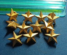 STELLETTE MILITARI IN METALLO DORATE A VITE DIVISA UNIFORME UFFICIALE ESERCITO