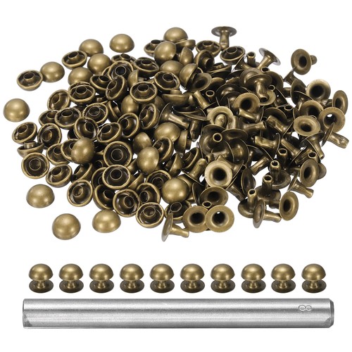 100 pezzi rivetti pelle a - rivetti,