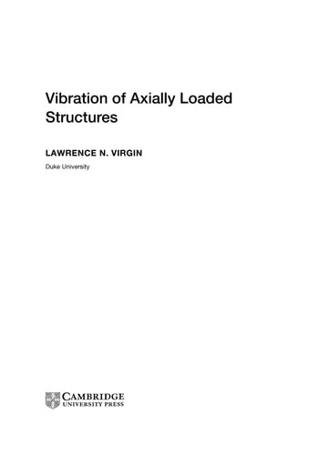 Vibration axially loaded - vibration, of