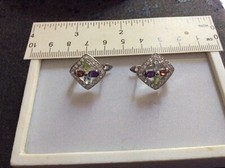 ORECCHINI  IN ARGENTO PLACCATO IN ORO  CON TORMALINE NATURALI