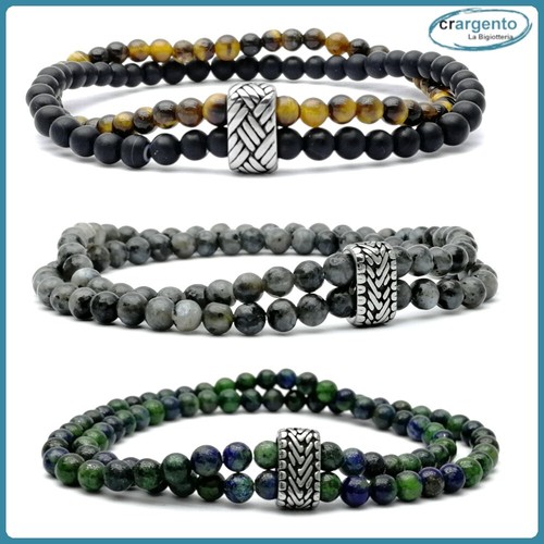 Bracciale uomo pietre - uomo,