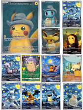 Carte POKEMON Charizard, Pikachu, Venosaur, Blastoise VAN GOGH FAN ART Promo