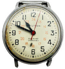 Orologio da polso uomo vintage 35,5 mm 1971 Accutron Railroad omologato forcella tuning USA