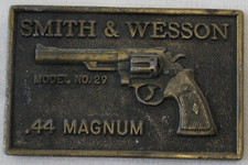 Fibbia per cintura Smith & Wesson modello n. 29,44 logo Magnum bronzo