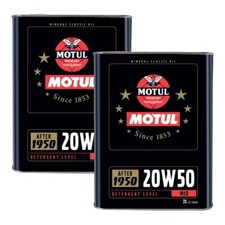4 LT OLIO MOTORE MINERALE MOTUL CLASSIC 20W50 AUTO D' EPOCA SF / CC API SF / CF