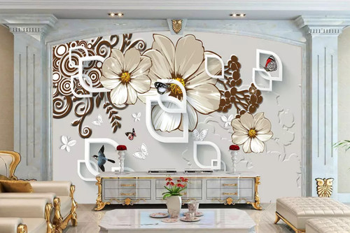 Pittura fiori r19703 carta - fiori,